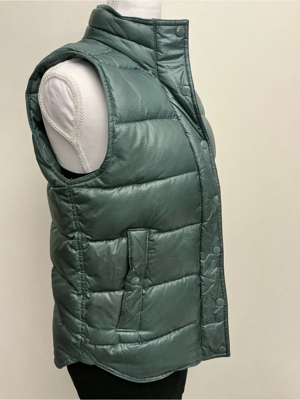 J. Crew Quilted Puffer Vest in Deep Green